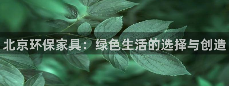 沐鸣2注册app：北京环保家具：绿色生活的选择与创造